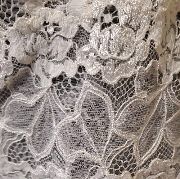 Josie Natori New With Tags White Lace V Neck Tank Top XL - Picture 5 of 7